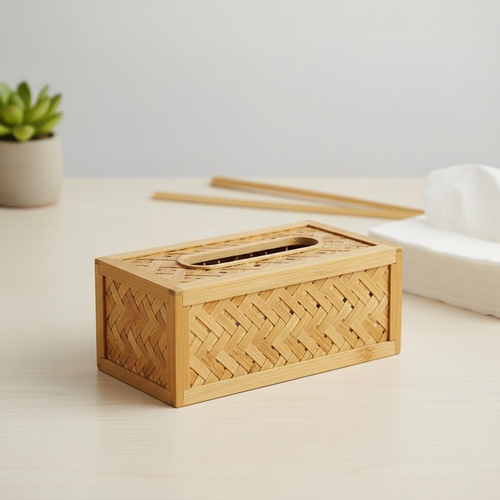 Bamboo Tissue Box Cover