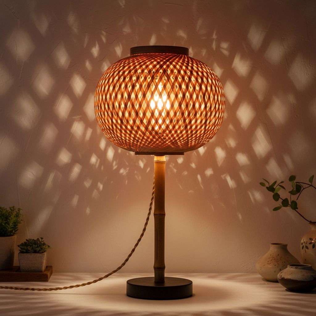 Rattan Table Lamp